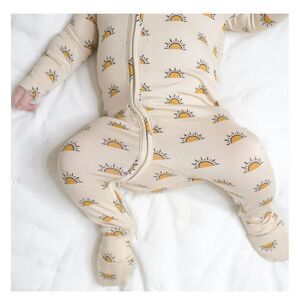 Brave Little Ones Bamboo Suns Zip Romper Sunshine Print Kids Sleeper 3-6 Months
